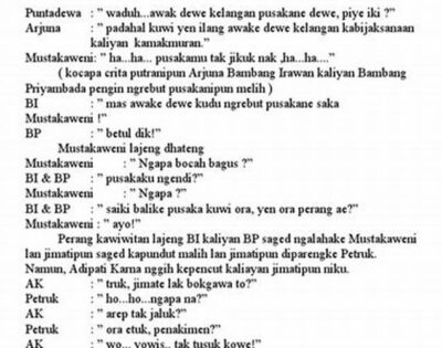 Teks Drama Bahasa Jawa 4 Orang