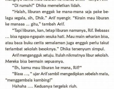 Cerita Liburan Bahasa Sunda Singkat