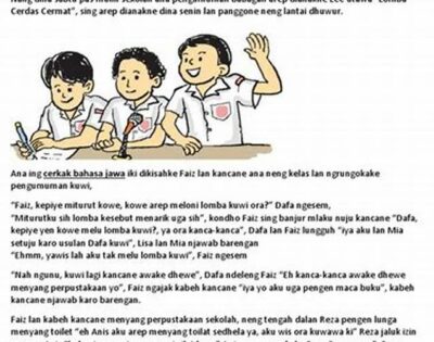 Gambar Cerkak Bahasa Jawa Tema Gotong Royong