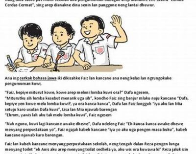 Cerkak Bahasa Jawa Tema Kesehatan: Membangun Kebiasaan Sehat dengan Bersenang-senang Cerkak Bahasa Jawa Tema Kesehatan: Membangun Kebiasaan Sehat dengan Bersenang-senang