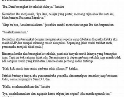 Cerpen Bahasa Sunda Tentang Kehidupan Sehari-Hari