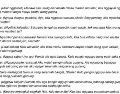Pacelathon Bahasa Jawa 4 Orang