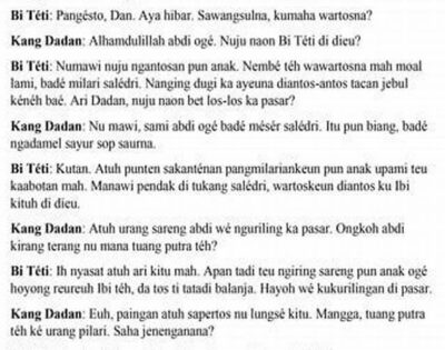 Gambar Percakapan Bahasa Sunda 4 Orang Tentang Kerja Kelompok