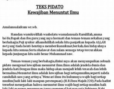 Pidato Bahasa Madura Tentang Ilmu