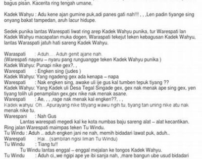 Contoh Dialog Bahasa Bali