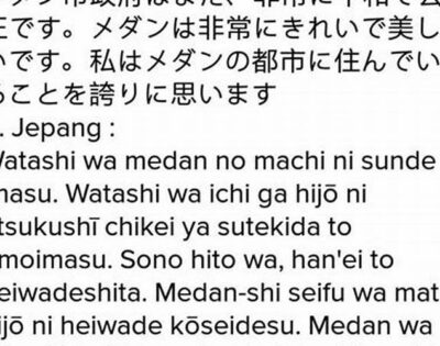 Contoh Karangan Bahasa Jepang